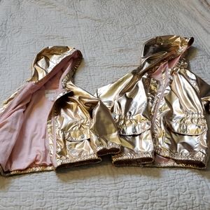 💜5/$10💜Cat & Jack rose gold rain jacket